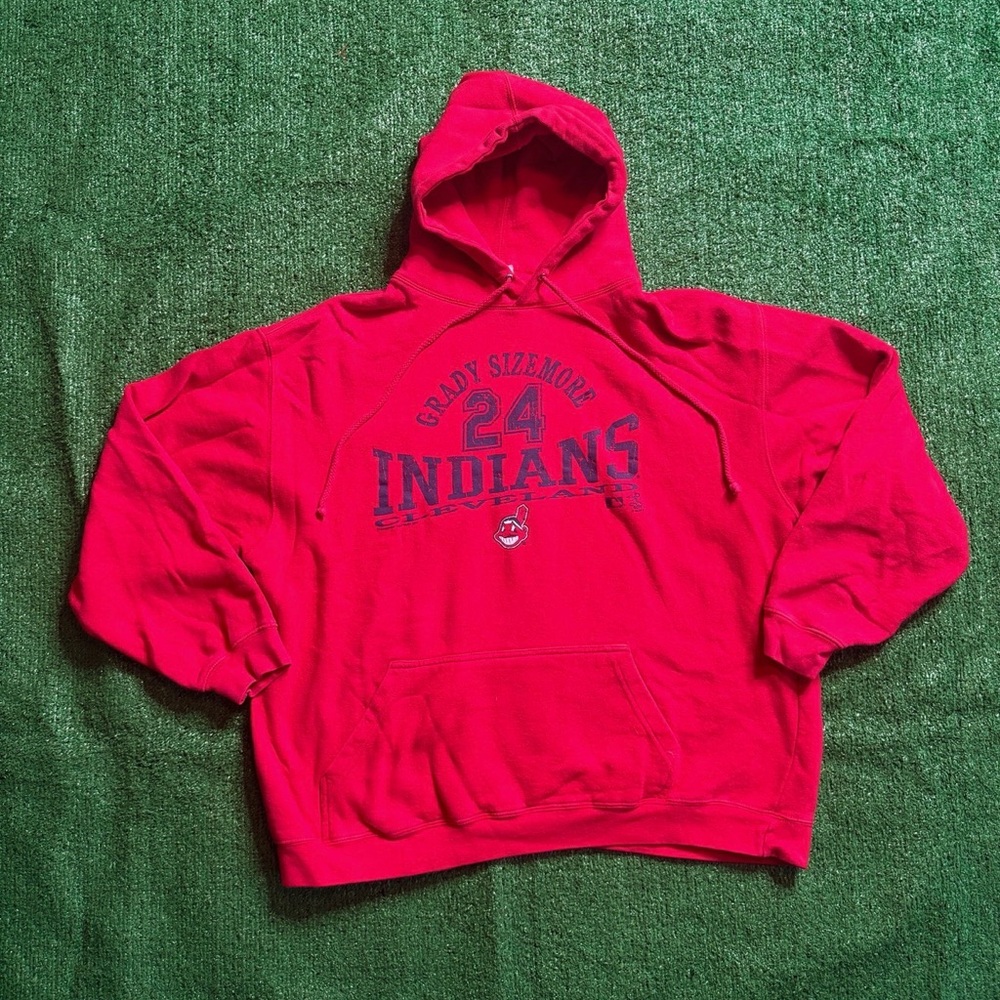 Lee Sports Cleveland Indians Grady
Sizemore Red Hoodie Size Large